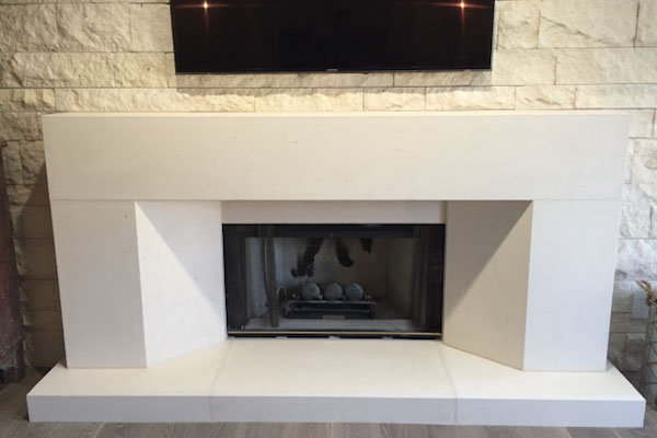 Indoor Fireplaces Made Of Precast Gfrc, Precast Concrete Fireplace Surrounds