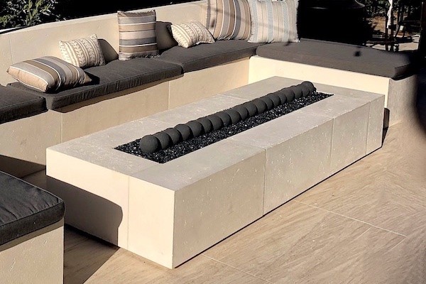 Outdoor Fire Pit Made Of Precast Gfrc, Prefab Stone Fire Pits
